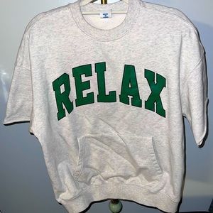 OVER SIZED CREW NECK Cut off sleeves